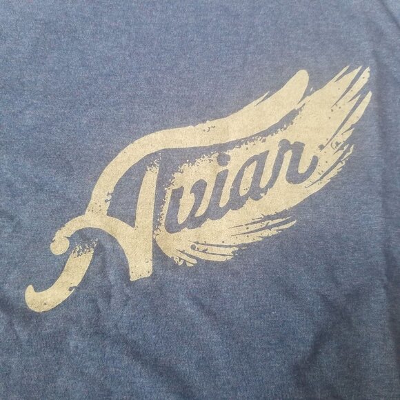 RECOVER Aviar Logo Recover T-Shirt (Short‎ Sleeve) 50-50 Blend Size S Color Blue - Picture 5 of 5